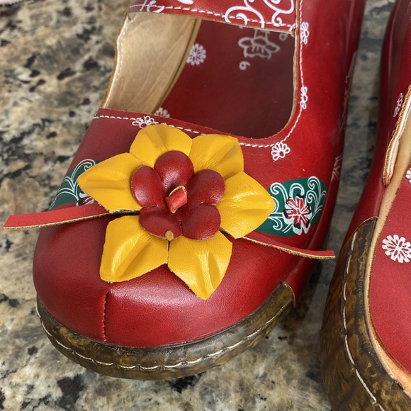 EMERY ROSE Women Flower Decor Floral Pattern Shoes Vacation Clog Wedges 37 EU - Picture 8 of 8